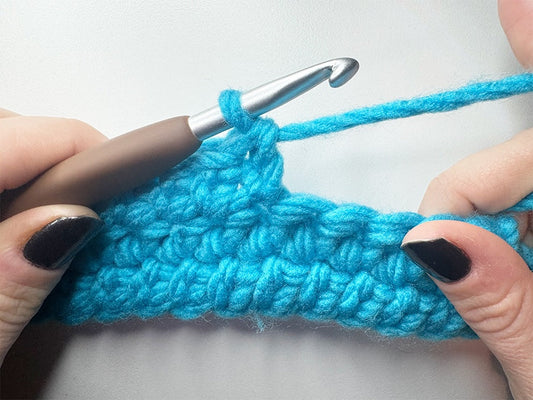 Extended Single Crochet Stitch - Step-by-Step for Beginners (Left-Handed)