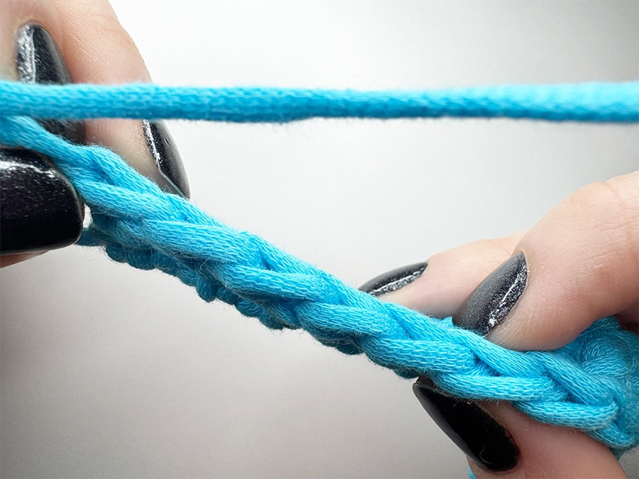 Front Loop and Back Loop in Crochet (Left-Handed)