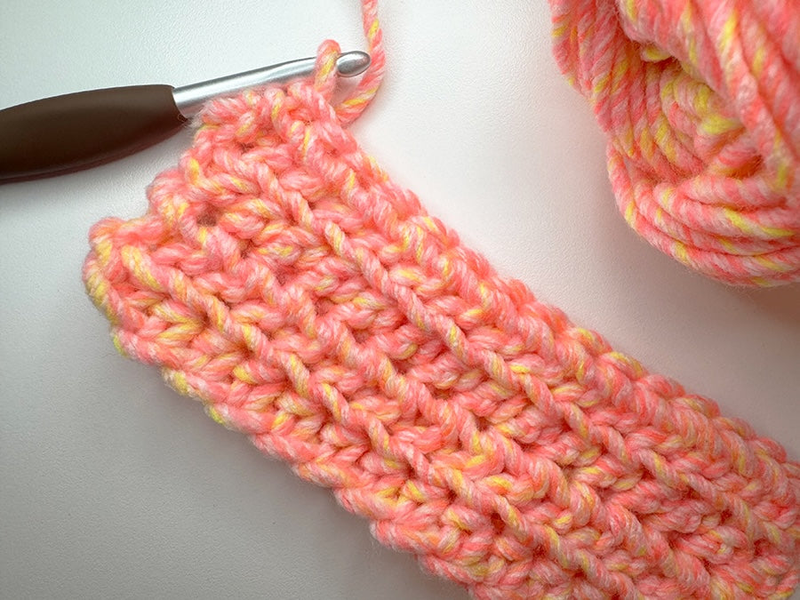 Half Double Crochet Front Loop Only Tutorial (Left-Handed)