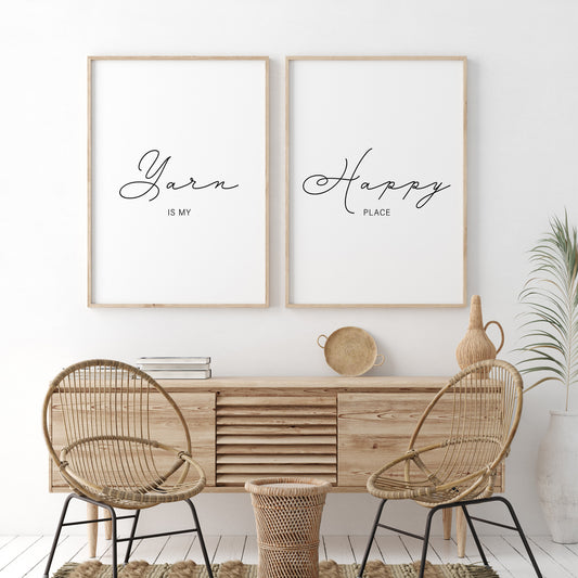 Yarn is My Happy Place Wall Art *Digital Download*